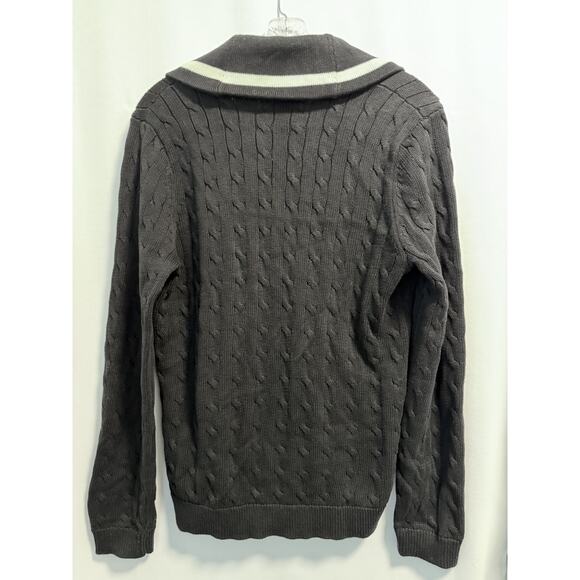 Lauren Ralph Lauren | Womens Academia Monogram Cable Sweater Black -Size Large - Picture 6 of 8